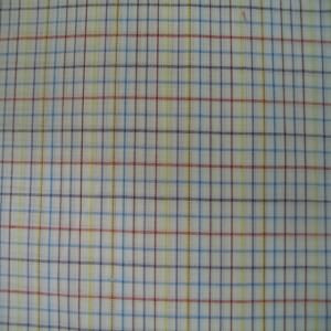 45" Plaid Red Yellow Blue and Burgundy Poly/Cotton