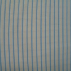 45" Stripe White and Blue Poly/Cotton