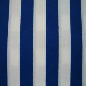 45" Stripe 5/8" Royal and White Poly/Cotton