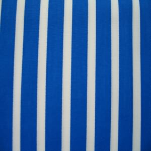 45" Stripe Bright Blue and White 100% Cotton