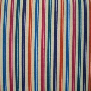 45" Stripe Multi with Yellow Background 100% Cotton