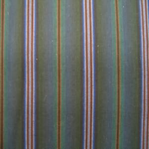45" Stripe Dark Green, Navy and Light Blue 100% Cotton