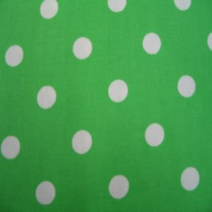 45" Dot 1/2" White with Apple Green Background