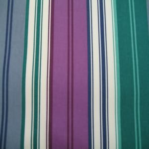 60" Denim Stripe Purple, Green, Navy and Cream