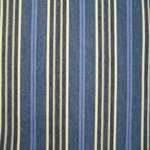 60" Denim Stripe Ivory, Blue and Navy