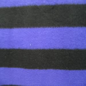 60" Sweatshirt Fleece One-Sided 100% Acrylic Stripe Black and Purple