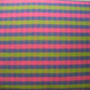 60" Flannel 100% Cotton Yarn Dyed Stripe Pink, Navy and Green