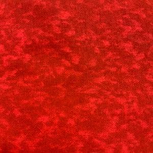 108" Cheater Quilt Backing Marbleized Bright Red