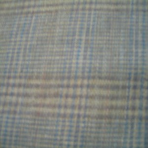 60" Suiting Silk Blend Plaid Tan, Blue, and Peach