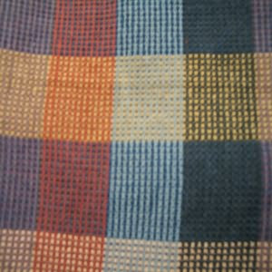 54" Chenille Squares Plum, Navy, Blue and Rust
