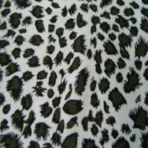 45" Corduroy 100% Cotton Soft Animal Black on White CD18