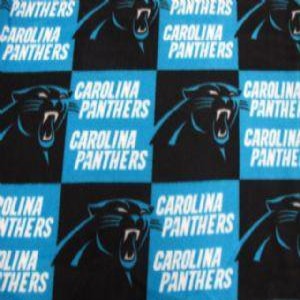 60" Wide Fleece NFL Carolina Panthers 6399D Block 100% Polyester