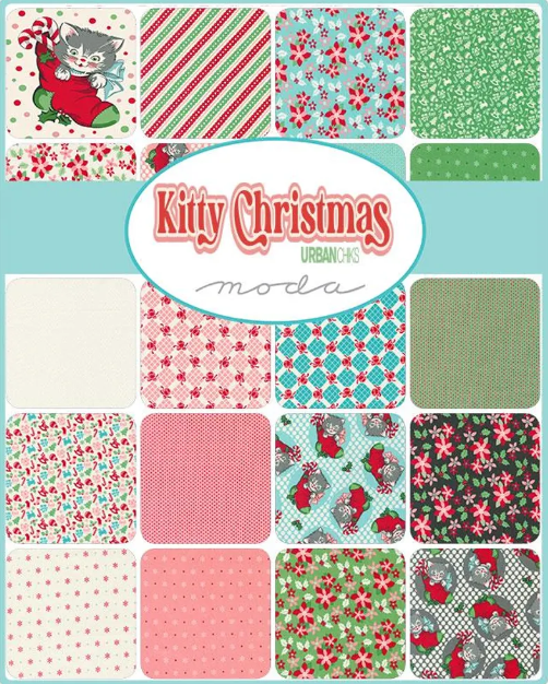 Kitty Christmas Layer Cake 31200LC Moda Precuts #1