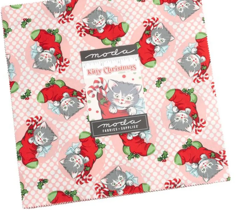 Kitty Christmas Layer Cake 31200LC Moda Precuts #1