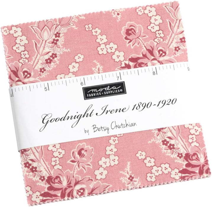 Goodnight Irene Charm Pack by Betsy Chutchian; 42-5 Inch Precut Fabric Quilt Squares