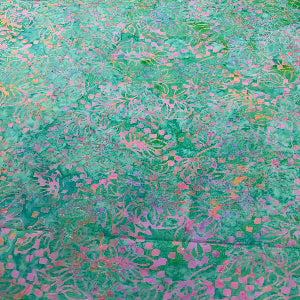 45" Wide Batik Indonesian Hand Stamped, 100% Cotton, MS-23