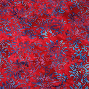 45" Wide Batik Indonesian Hand Stamped, 100% Cotton, MS-33