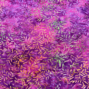 45" Wide Batik Indonesian Hand Stamped, 100% Cotton, BT-12