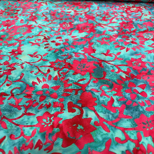 45" Wide Batik Indonesian Hand Stamped, 100% Cotton, EF-33