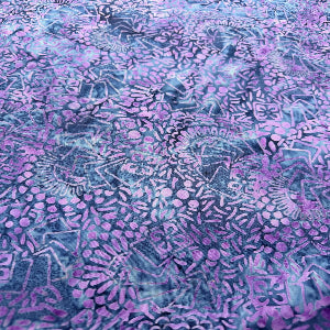 45" Wide Batik Indonesian Hand Stamped, 100% Cotton, GR-1