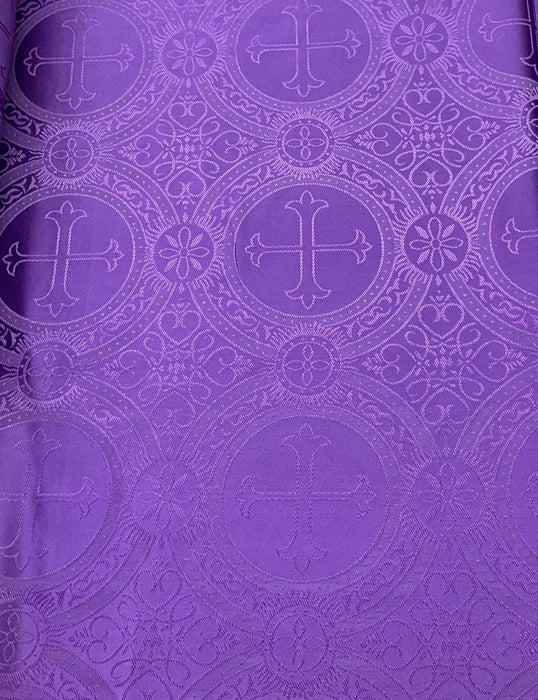 59" Wide Ecclesiastical Brocade Purple #00367 Non Metallic 100% Polyester Sold by The Yard