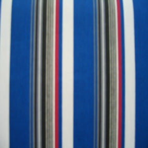 60" Wide Stripe Blue Black White & Pink 100% Cotton Sold By The Yard