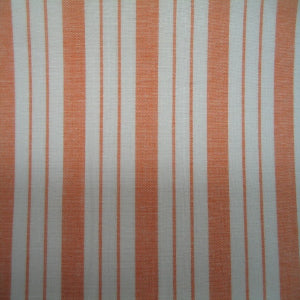 60" Wide Stripe Peach and White 100% Cotton Sold By The Yard