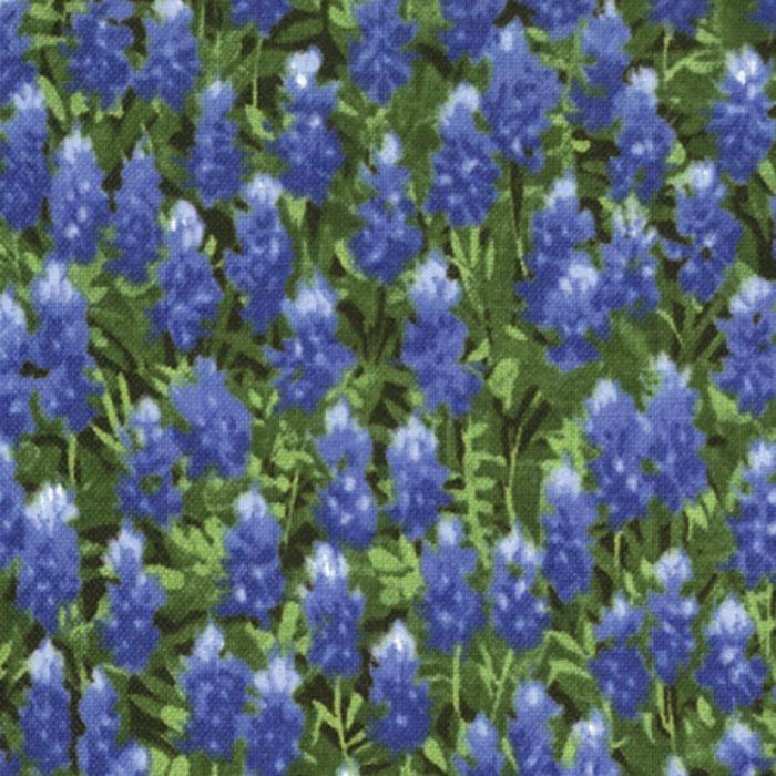 45" Wild Wildflower Basics Summer (32366/11) Bluebonnets 100% Cotton