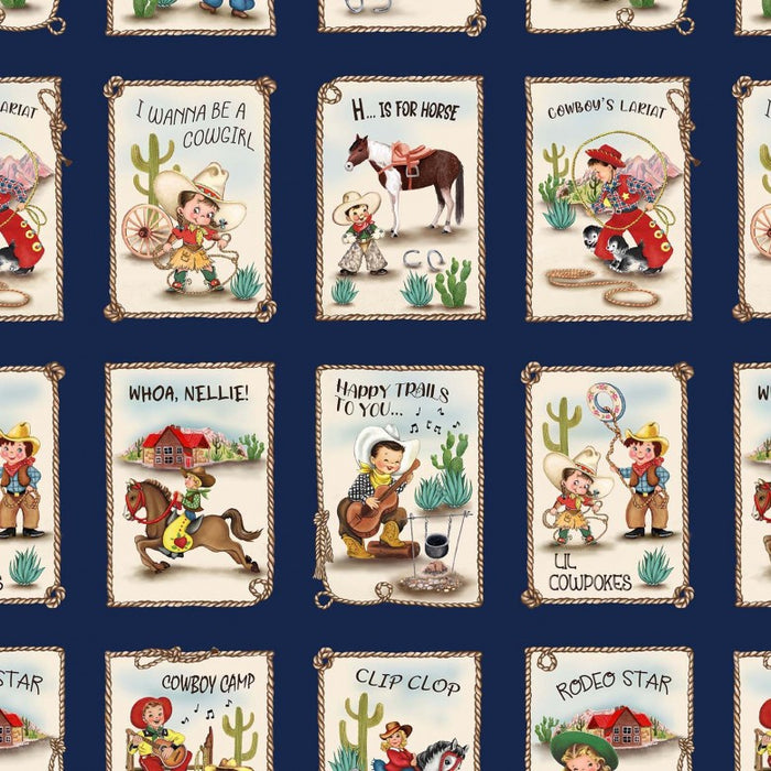 45" Wide Michael Miller L'il Cowhands (CX11513-MULT-D) 100% Cotton Sold By The Yard