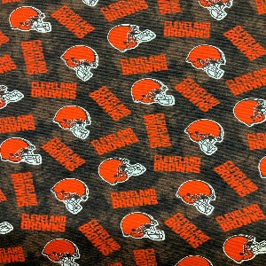48" Wide Cleveland Browns 100% Cotton Canvas
