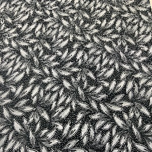 45” Wide Cotton Fabric Floral Grey and Black Fabric Sold by the Yard