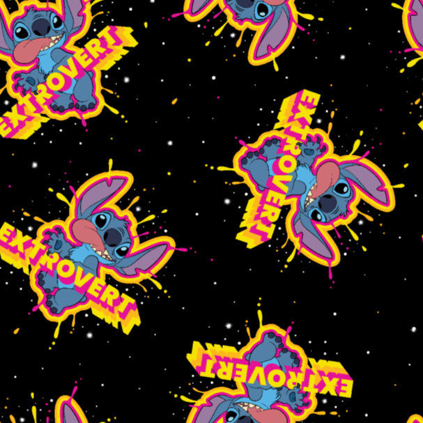 60" Wide Lilo & Stitch Extrovert Fleece (79744-A62028) 100% Polyester