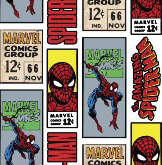 60" Wide Spiderman Comics Fleece (81829-A62028) 100% Polyester