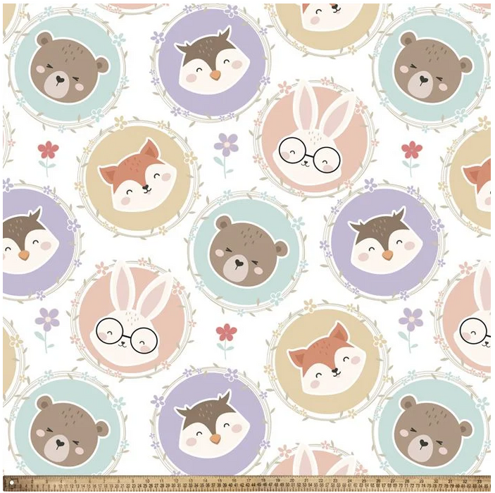 60" Wide Anti-Pill Fleece Woodland Pals DX-6688-Y5A-1 100% Polyester Fabric is Sold by The Yard and Cut to Order. for Example, Order of 1 Yard (Qty=1) is 36” x 60”. Order of 3 Yards (Qty=3) is 108” x 60”.