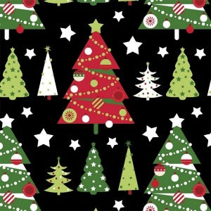 60" Wide Christmas Trees Anti-Pill Fleece Fabric by The Yard
