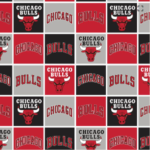 60" Wide Chicago Bulls Block FLEECE 100% polyester