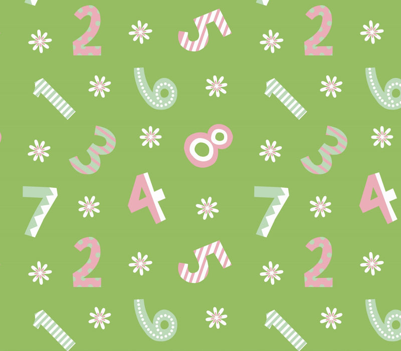 DT-Fantastic Flannel DX-1721-4F-2 Green Spring Counting 100% Cotton Flannel 43" Wide Sold by The Yard