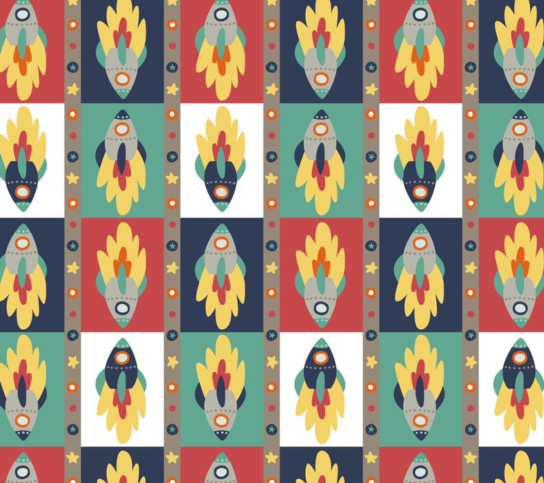 DT-Fantastic Flannel Multi Rocket Grid DX-2559-4F-1 100% Cotton Flannel 43" Wide Sold by The Yard