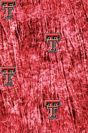 45" Wide Texas Tech Tie Dye Flannel (TTU 1117) 100% Cotton, Sold By The Yard