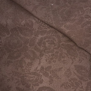 66" Wide Tablecloth Floral Tone on Tone Brown Sold by The Yard 100% Polyester