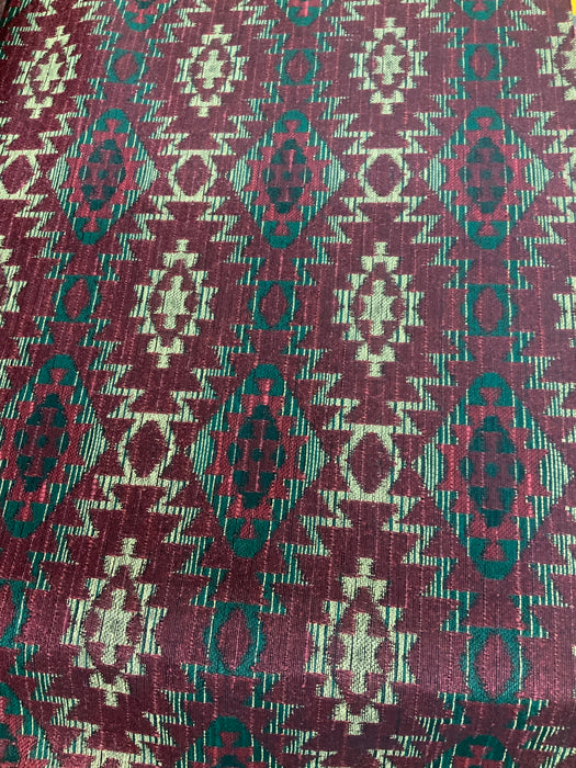 54" Upholstery Southwest Design Red, Gold and Green (RR)
