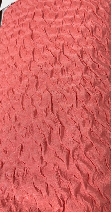 54" Wide Jersey Knit 90% Poly/10% Spandex Rouched Solid Coral P-2387