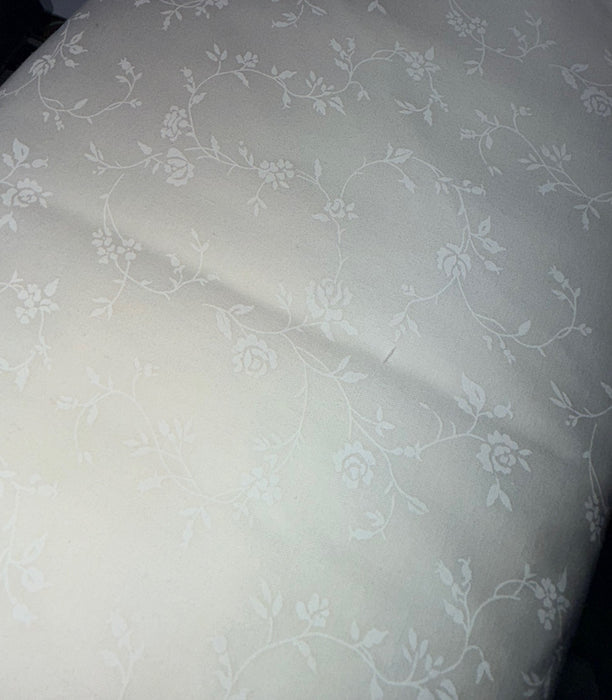 108" Wide Quilt Backing Tone on Tone Mini Floral White/White FP 5715 100% Cotton
