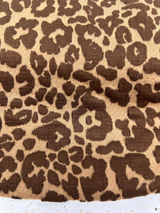 60" Wide Knit 60% Polyester/38% Rayon/2% Spandex Novelty Brown DK-0036 Sold By The Yard