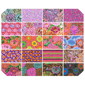 Kaffe Fassett Collective-Hot Fat Quater Bundle 20-Pieces (18" X 21")