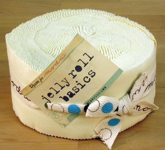 Bella Solids Jelly Roll Snow 9900JR 11