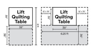 Handi Quilter Amara Stationary + Lift Table QM09094