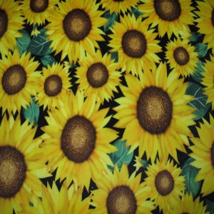 60" Wide Shannon Fabrics Sunflowers Minky Digital Cuddle
