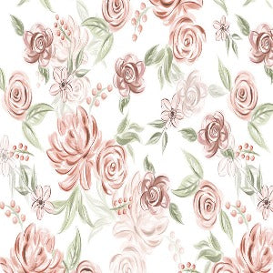 60" Wide Shannon Fabrics Sweet Flowers Cloud Cuddle Rose