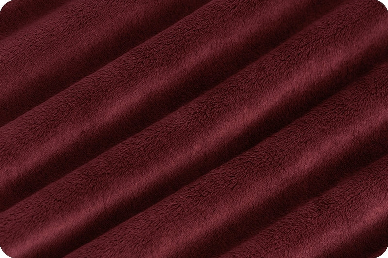Shannon Fabrics Solid Cuddle 3 Merlot 60" Wide Sold by The Yard 100% Polyester